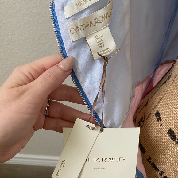 Cynthia Rowley pink and blue striped linen dress - Picture 5 of 5